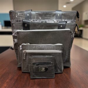 5-Piece Executive Tote Set: Charcoal Gray Collection